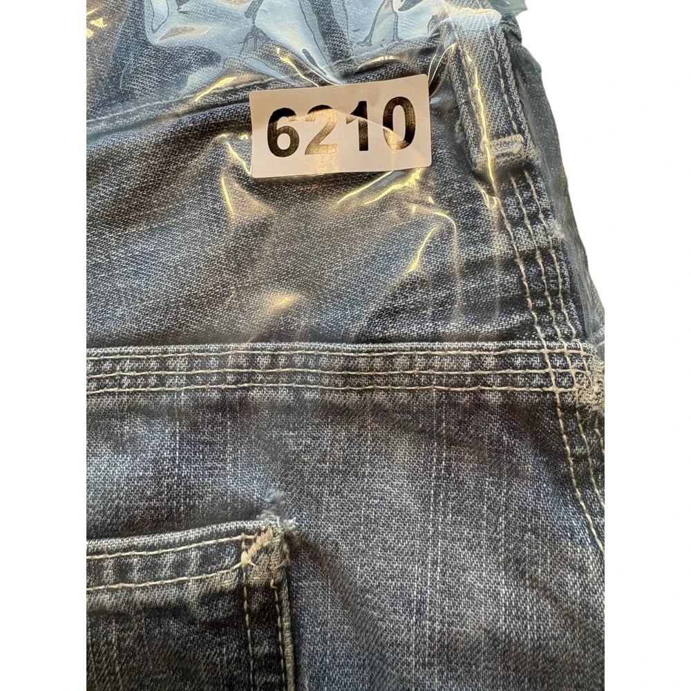 Levi's Utility Jeans Mens 37x35 Blue Denim Medium Wash Straight Leg Distressed‎